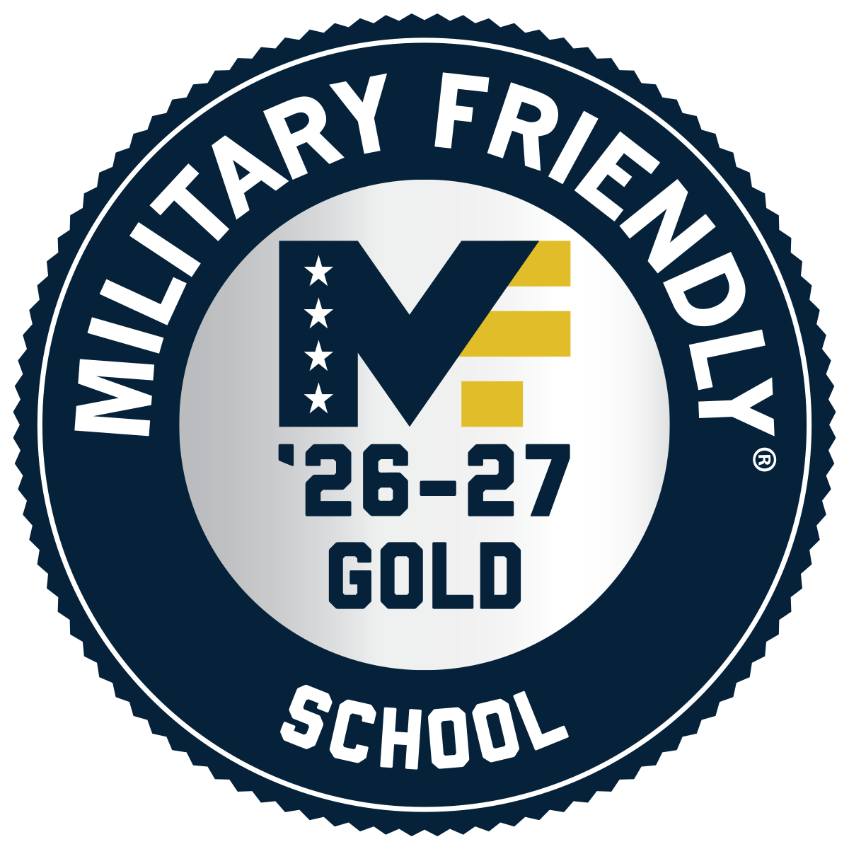 Military Friendly Top 10 School 26-27 Gold